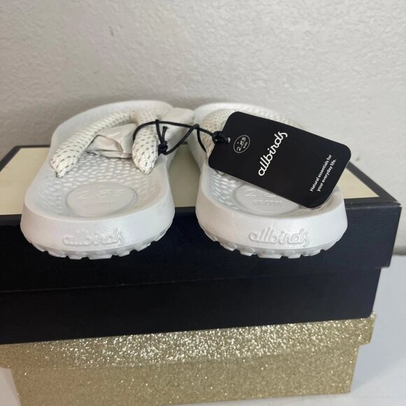 Allbirds Sugar Zeffer Sandals Flip Flops Slip On Blizzard White Women's Size 13 - Picture 6 of 13